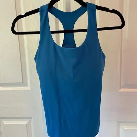 CRZ YOGA Crop Tank, Built in Bra, Teal, Size XS - Picture 1 of 3